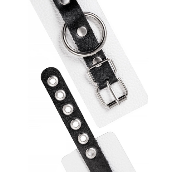 Бело-черные наручники Pecado
