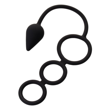 Эрекционные кольца с анальной пробкой Erotist Drop