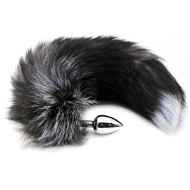 Пробка с хвостом Black &amp; White Fox